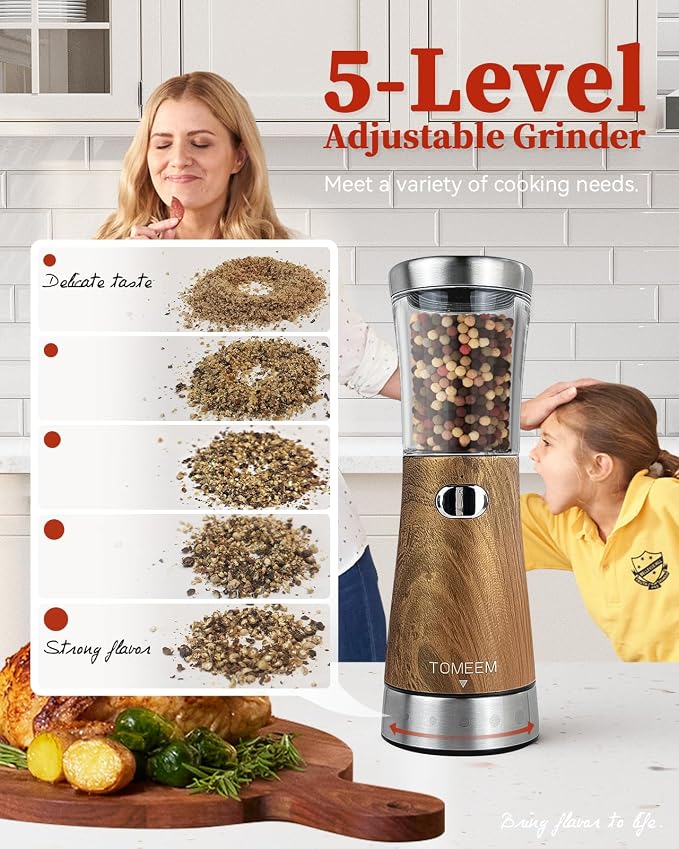 Electric Salt and Pepper Grinder Set - Image 2