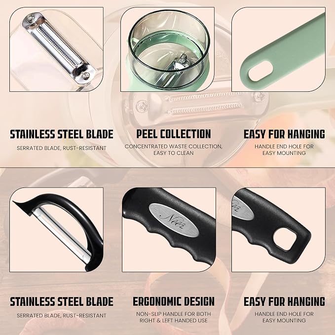 3-Pack Swivel Vegetable Peeler + Fruit Peeler - Image 4