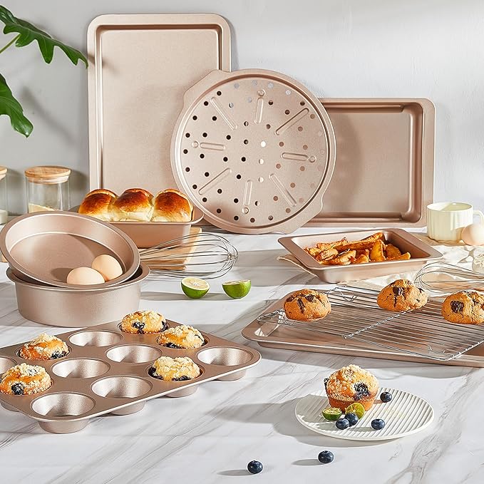 HONGBAKE Bakeware Sets, Baking Pans Set, Nonstick Oven Pan - Image 2