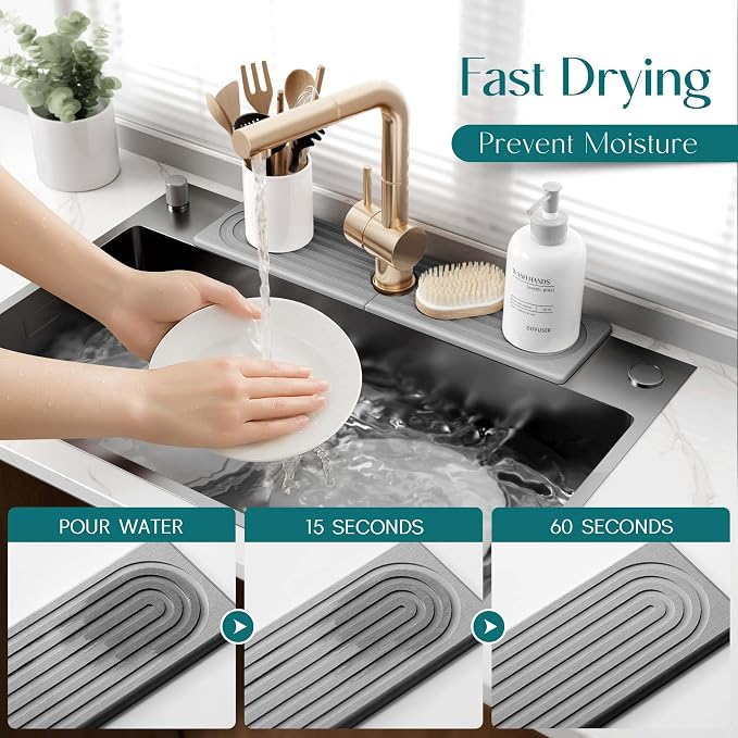 eormoe Kitchen Faucet Absorbent Mat - Image 3