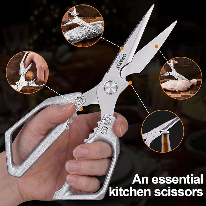 Kitchen Shears 2-Pack Heavy Duty All Purpose Stainless Steel Kitchen Shear Meat - Image 3
