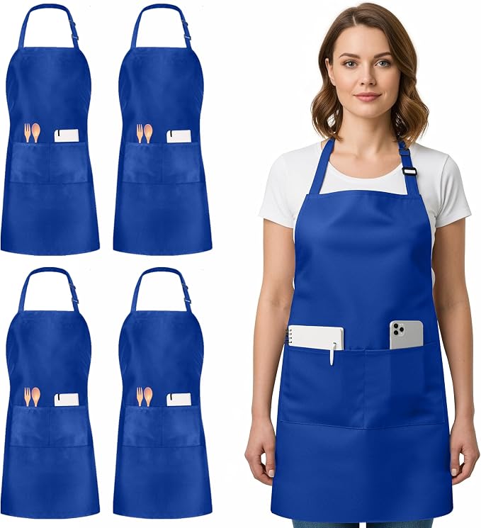 Utopia Kitchen 4 Pack Bib Apron Adjustable by UTOPIAKITCHEN