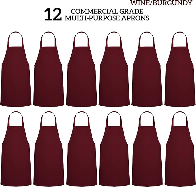 GREEN LIFESTYLE 12 Pack Professional Chef Apron – Grilling Aprons - Image 3