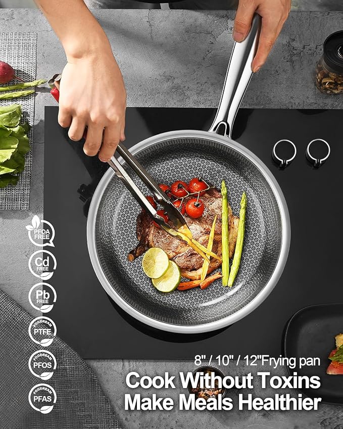 FogDream 8, Honeycomb Hybrid Nonstick Skillet - Image 4
