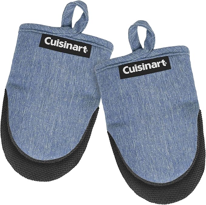 Cuisinart Mini Oven Mitts – 5.5” x 7” Heat-Resistant Kitchen Mitts by BestBrands