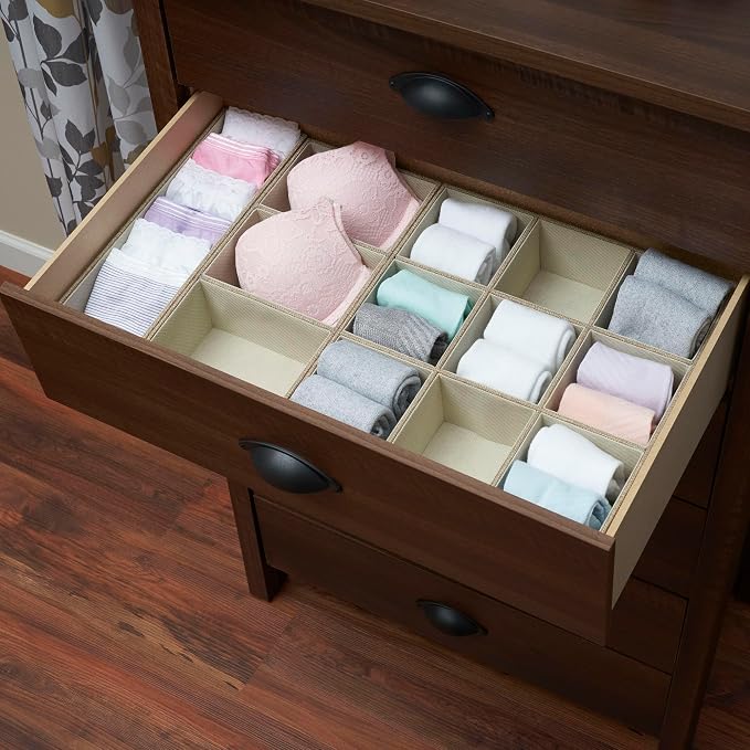 Household Essentials Brown 723-1 Deep 9 Section Drawer Organizer Box - Image 6