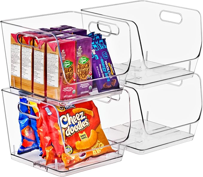 Sorbus Stackable Storage Bins Open Front, Pantry Bins - Image 8