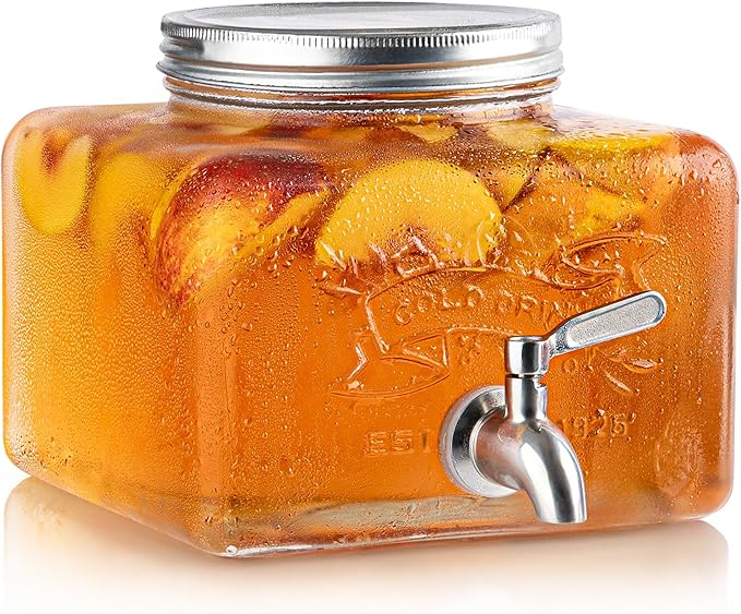 Glass Drink Dispenser for Fridge by MosJos