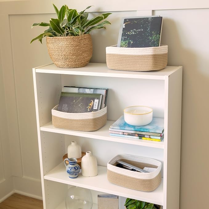 NaturalCozy 11.8"x8"x4.5” Storage Baskets - Image 3