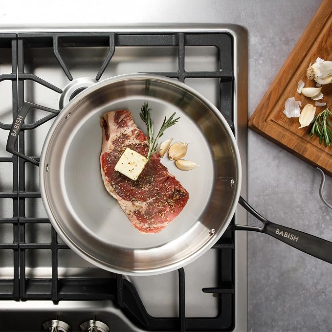 Babish 5-Qt Stainless Steel Sauté Pan - Image 3