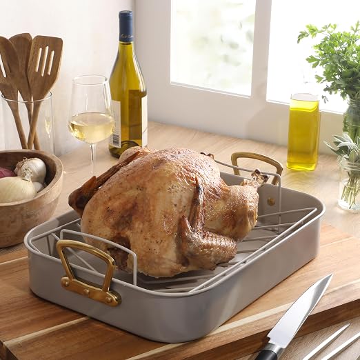 Gibson Home Broxton 2-Piece Nonstick Roaster Pan - Image 6