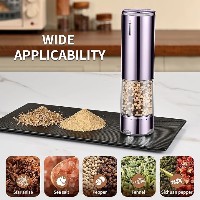 Rechargeable Salt & Pepper Grinder Set - Image 8