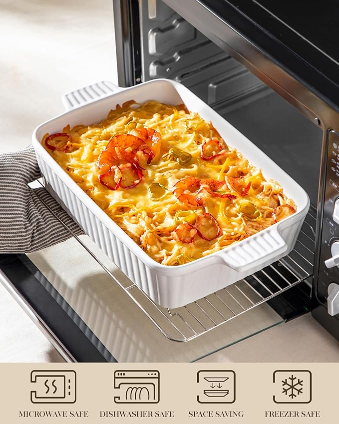 MALACASA 4.4 QT Baking Dish, 9x13 Large Casserole Dish - Image 4