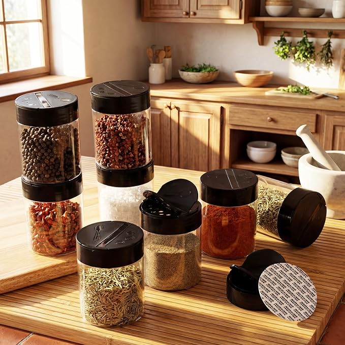 50 Pack 6 oz Plastic Spice Jars - Image 6