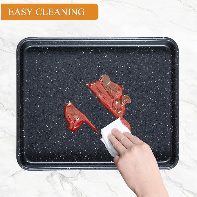 Walooza 11 Inch Nonstick Baking Sheets Set of 2, Carbon Steel Cookie Sheets - Image 6