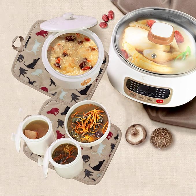 Pot Holders Set of 2 Heat Resistant 480 ℉ Kitchen Non Slip Clear Silicone - Image 6