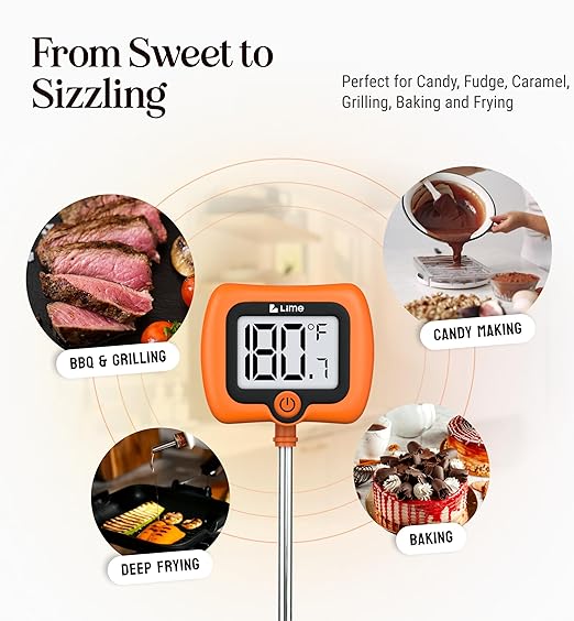 Digital Candy Thermometer with Pot Clip, Instant Read Kitchen Thermometer - Image 6