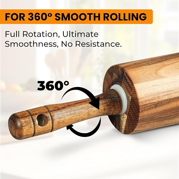 KARRYOUNG Acacia Wood Rolling Pin - Image 5