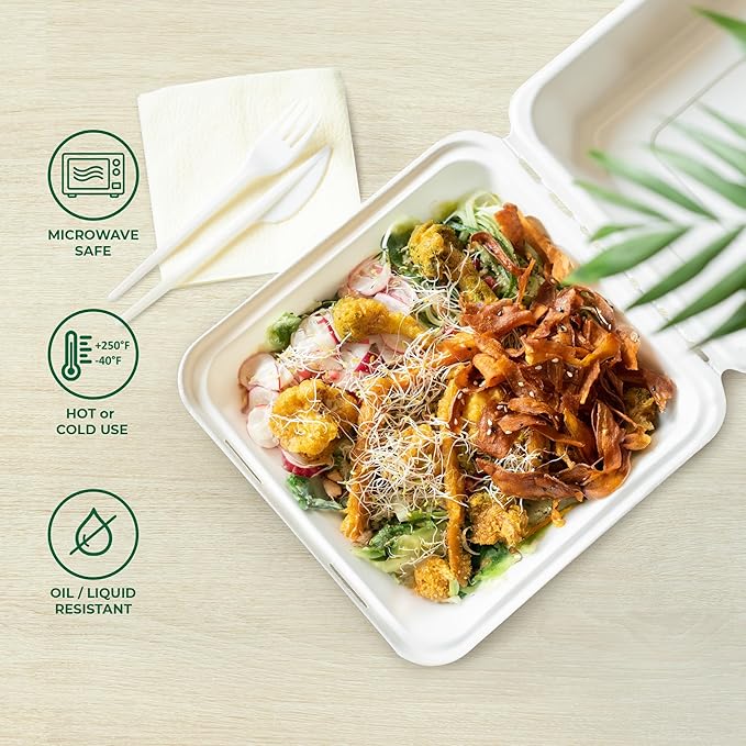 Freshware Clamshell Take Out Food Containers - Image 4