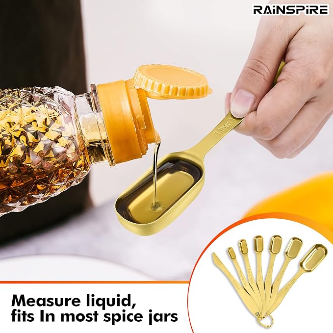 Rainspire Heavy Duty Measuring Spoons Set Stainless Steel, Metal Measuring Cups - Image 4