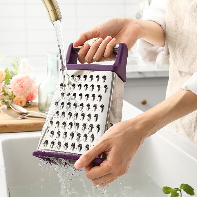 Spring Chef Purple Professional Stainless Steel XL Parmesan Cheese Grater - Image 9