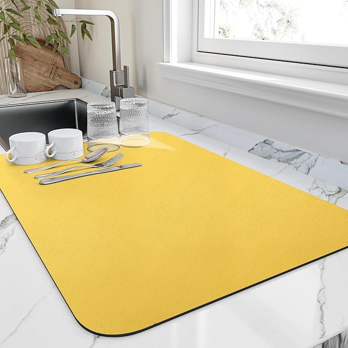 HotLive Dish Drying Mat for Kitchen Counter, Heat Resistant Drainer Mats by HotLive