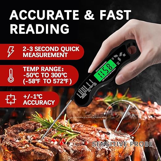 Meat Thermometer Digital，IP67 Waterproof Cooking Thermometer - Image 2