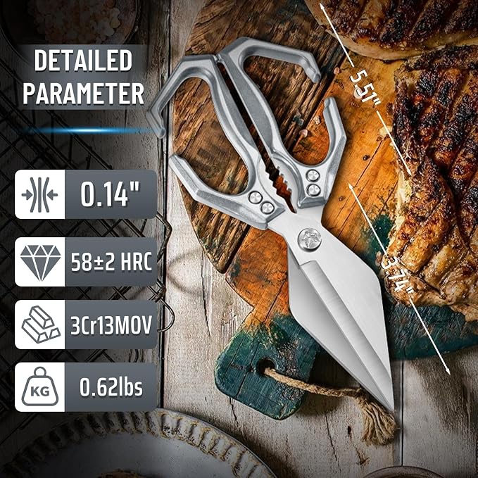 Dream Reach Heavy Duty Poultry Shears Kitchen Scissors Dishwasher Safe - Image 5