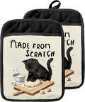 Black Cat Baking Pot Holders by Unknown