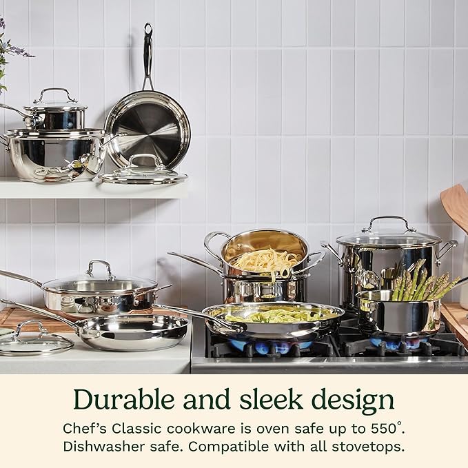 Cuisinart 766S-22 6 Qt. Stainless Steel Pasta Pot w/Straining Cover - Image 5