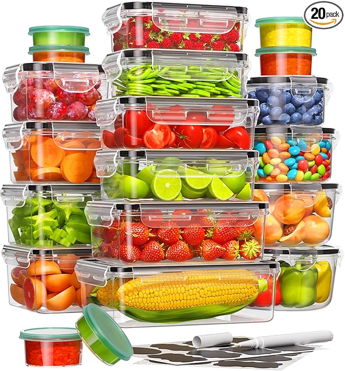 40 Piece Food Storage Containers by Canfanni