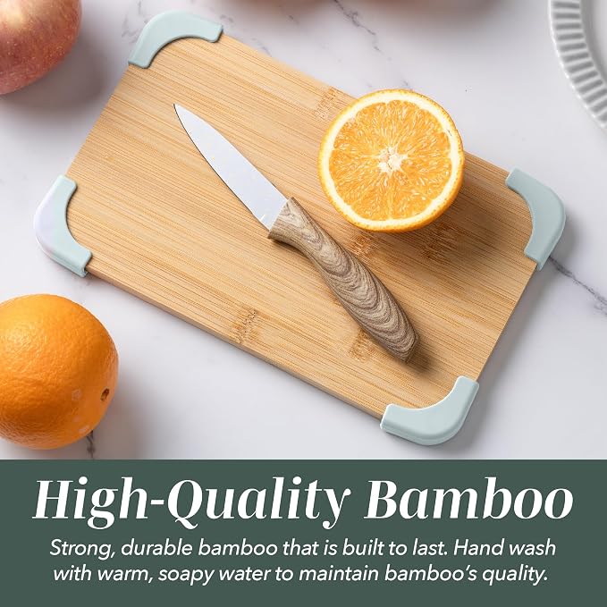COOK WITH COLOR Non-Slip Cutting Board Set – Kitchen Essentials with Easy Grip - Image 4