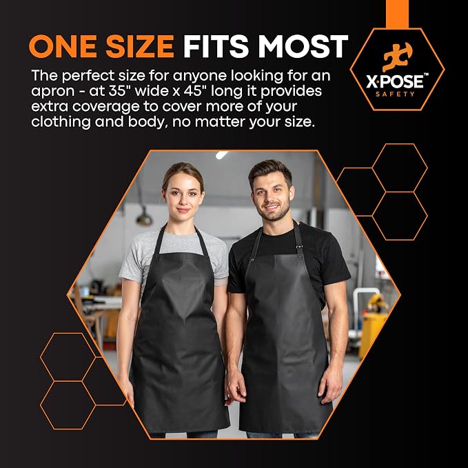 Xpose Safety Heavy Duty Vinyl Waterproof Aprons, Industrial and Commercial Use - Image 6
