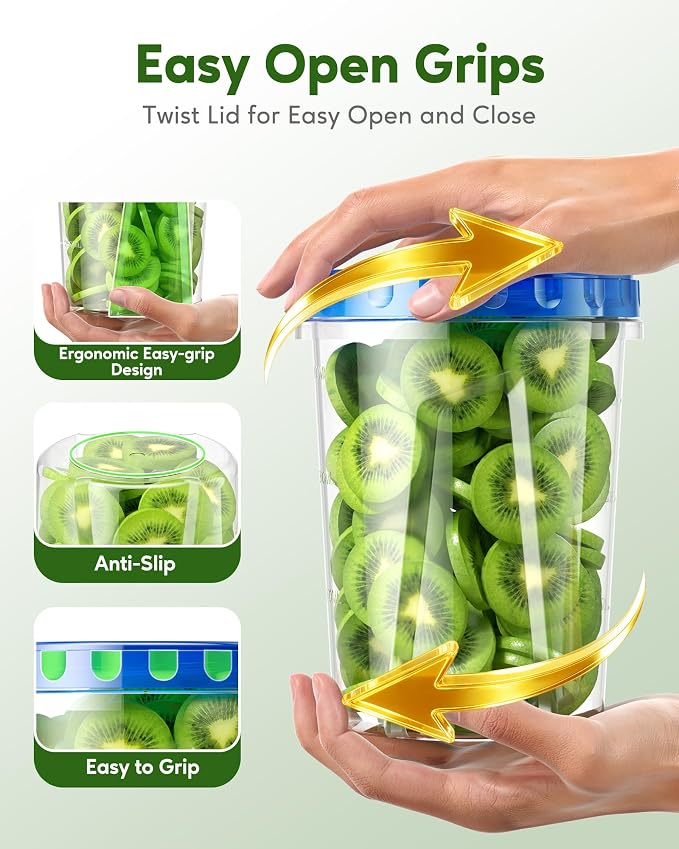 Canfanni 10 Pack-33oz Freezer Storage Containers Set, Plastic Food Storage - Image 5