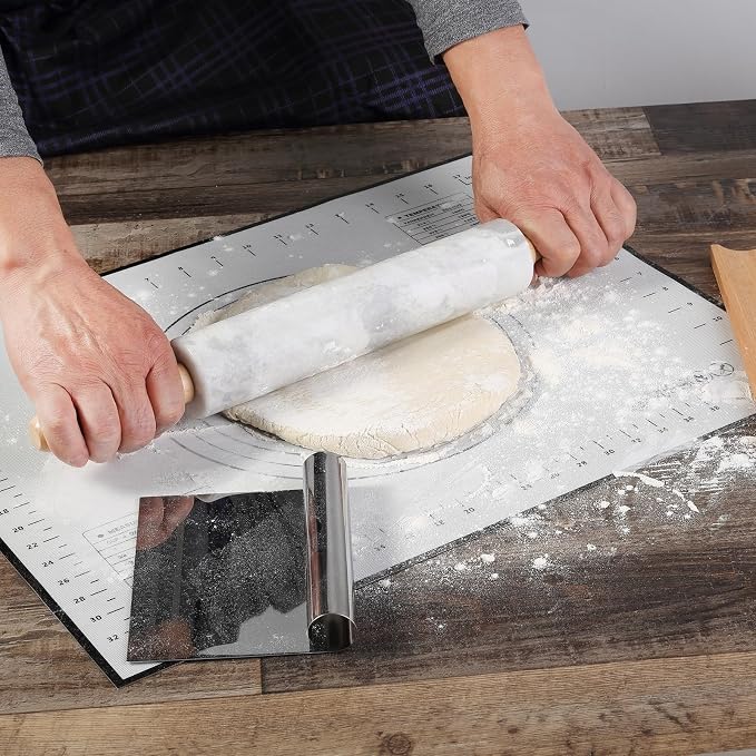 Koville African Natural Marble Rolling Pin, Non-Stick Polished Dough Roller - Image 8