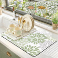 Findosom Floral Dish Drying Mat, Cuttable Drying Mat by Findosom
