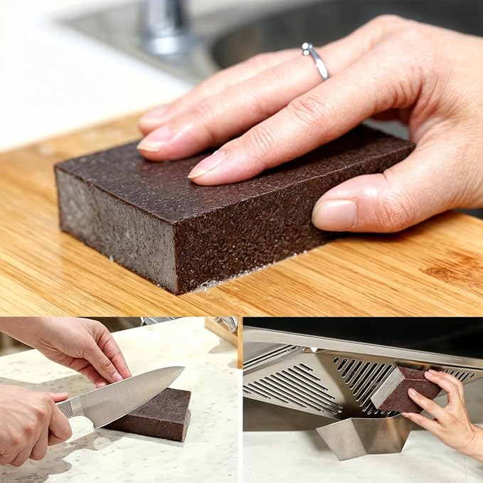 5 Powerful Pot Scrubber Cleaning Sponges, Heavy Duty Kitchen Eraser Scouring - Image 3