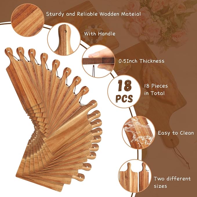 Tanlade 18 Pcs Wood Cutting Board Set Cutting Board - Image 3
