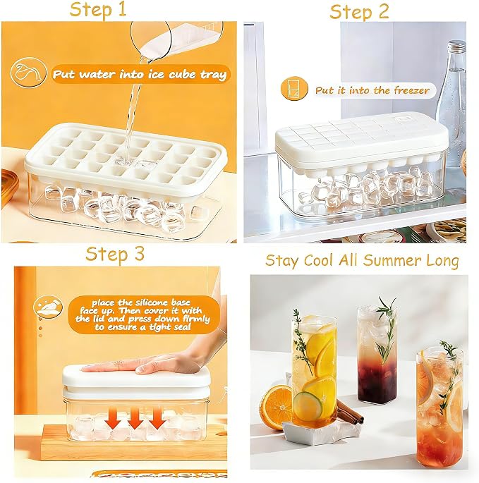 Ice Cube Tray - Freezer Ice Tray Ice Mold Ice Maker - Image 4