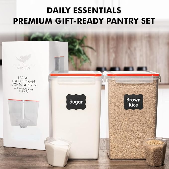 WHITE FEATHER SUPPLIES 2 PC Large Food Storage Containers - Image 9