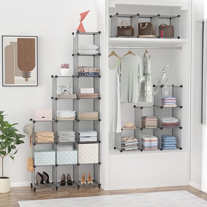 HOMIDEC Closet Organizers and Storage, 9 Cube Storage Organizer, Portable - Image 6