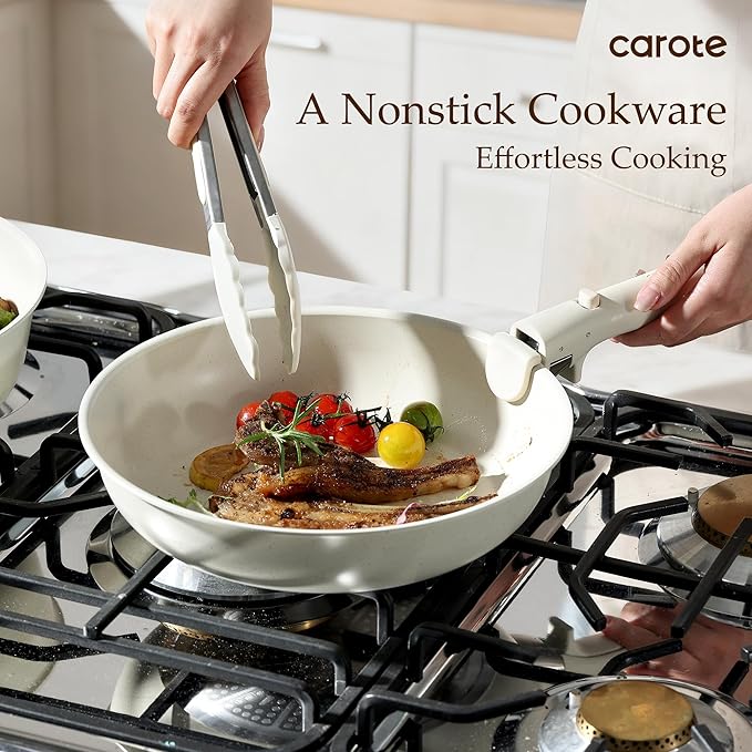CAROTE 19pcs Pots and Pans Set, Nonstick Cookware Set Detachable Handle - Image 3