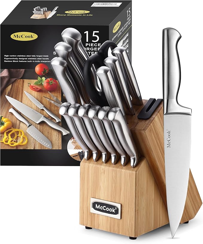 McCook® Knife Sets, German Stainless Steel Knife Block Sets by McCook