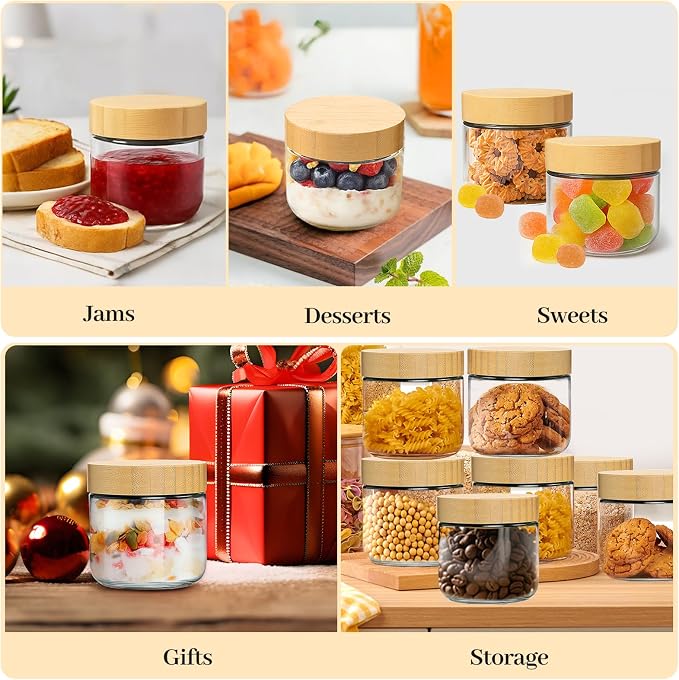 TBWIND 4 Pack 10oz Glass Jars - Image 9