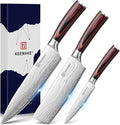 KEEMAKE 3 Pieces Knife Set, High Carbon Stainless Steel Chef Knives Sets by KEEMAKE