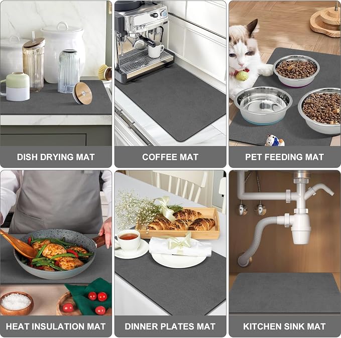 Findosom Dish Drying Mat, Cuttable Drying Mat - Image 9