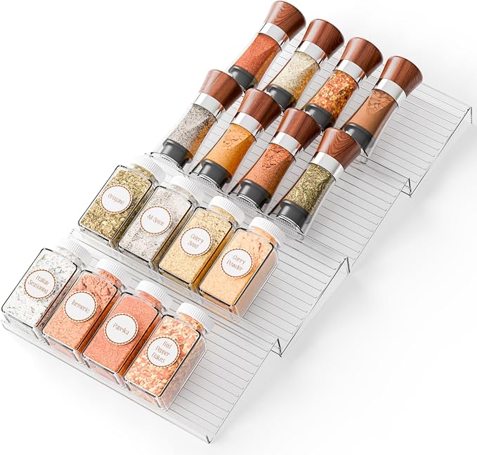Yieach 4 Pack Adjustable Narrow Spice Rack by Yieach
