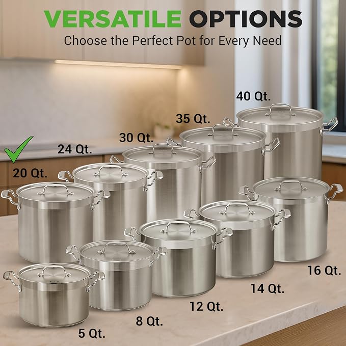 NutriChef 20 Quart Heavy-Duty Stockpot - Image 3