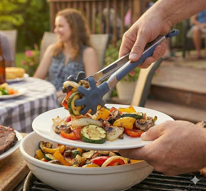 Farberware Mini Kitchen Tongs, Silicone Tips, Flexible Grip Handles, Locking - Image 4