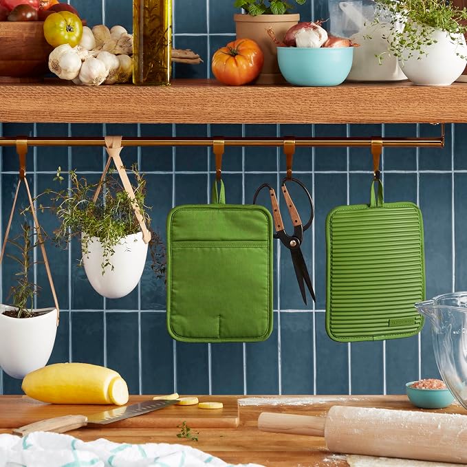KitchenAid Ribbed Soft Silicone Pot Holder 2-Pack Set - Image 2